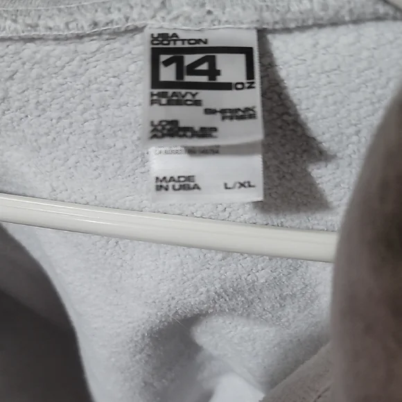 Los Angeles Apparel Gray Zip-Up Hoodie - Picture 3 of 3